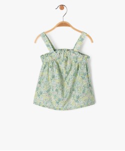 Blouse à bretelles à motifs fleuris bébé fille